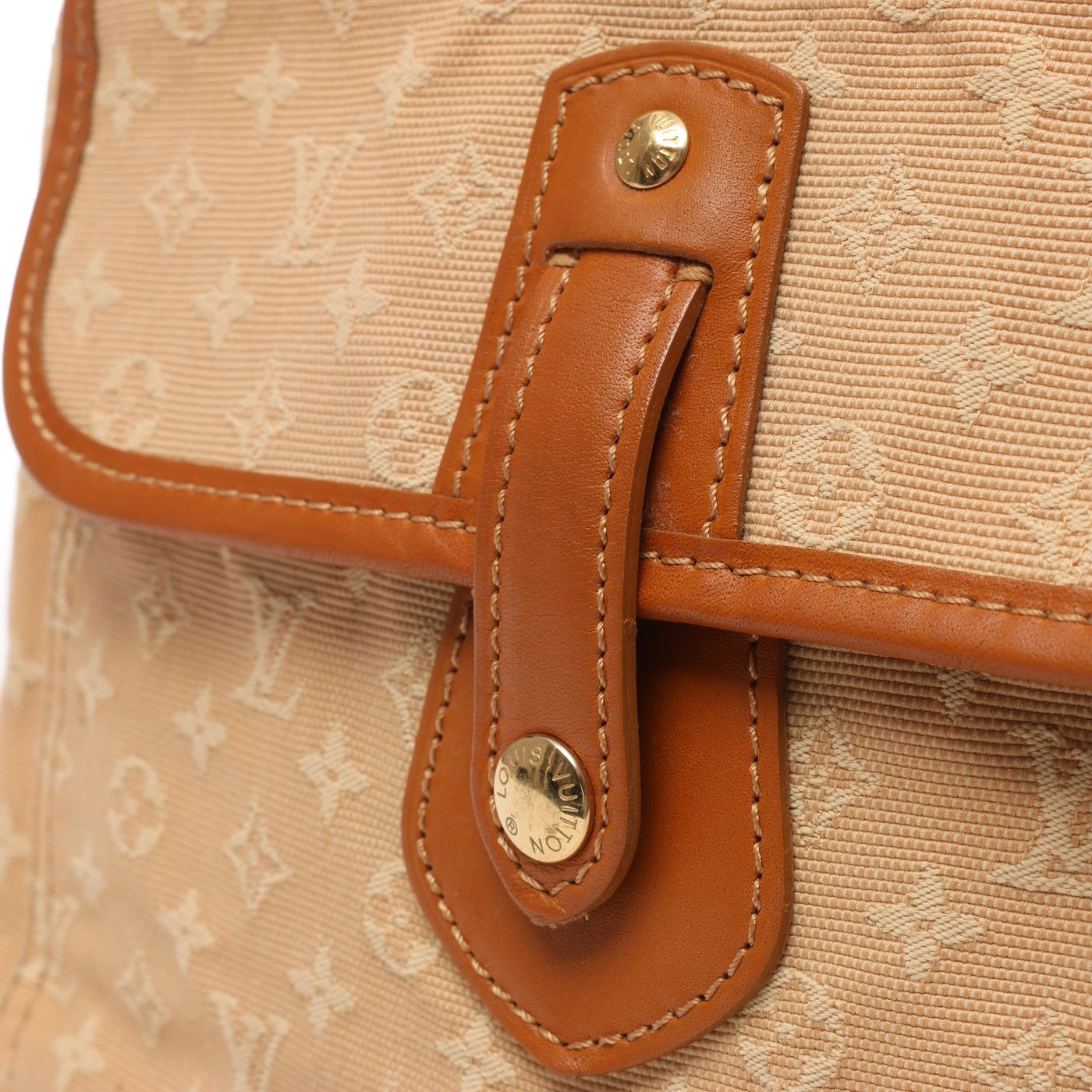 Louis Vuitton Sac Mary Kate Mini Monogram Lin Handbag in Beige x Brown M92505
