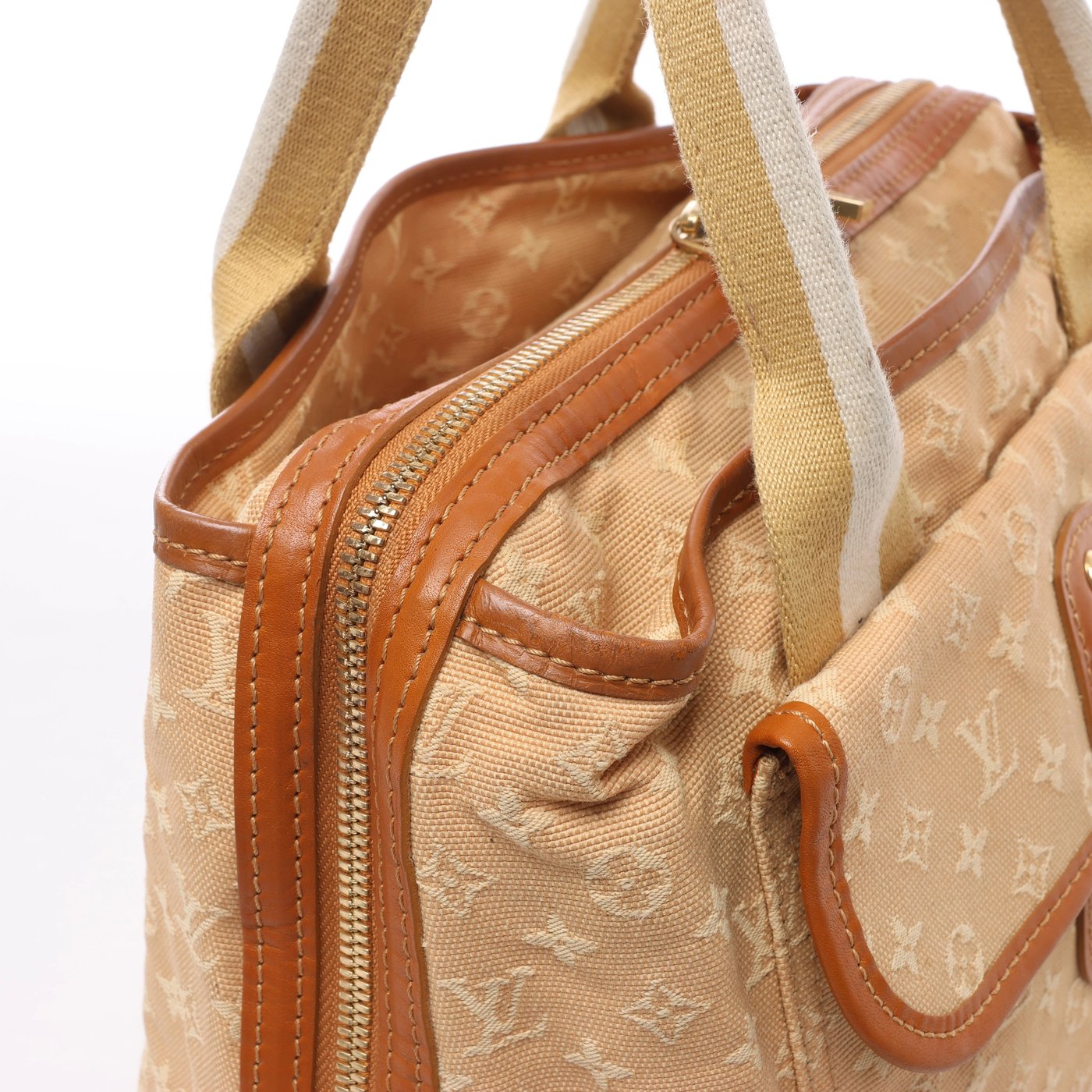 Louis Vuitton Sac Mary Kate Mini Monogram Lin Handbag in Beige x Brown M92505
