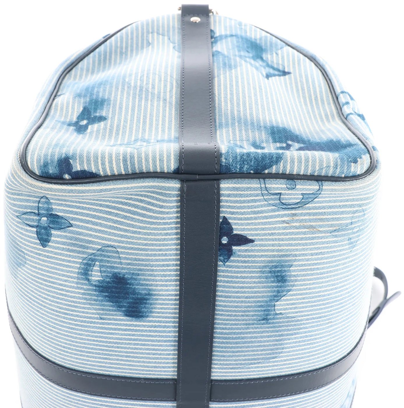 Louis Vuitton Keepall Bandoulière 50 Monogram Water Color Travel Bag in Blue x White M57946