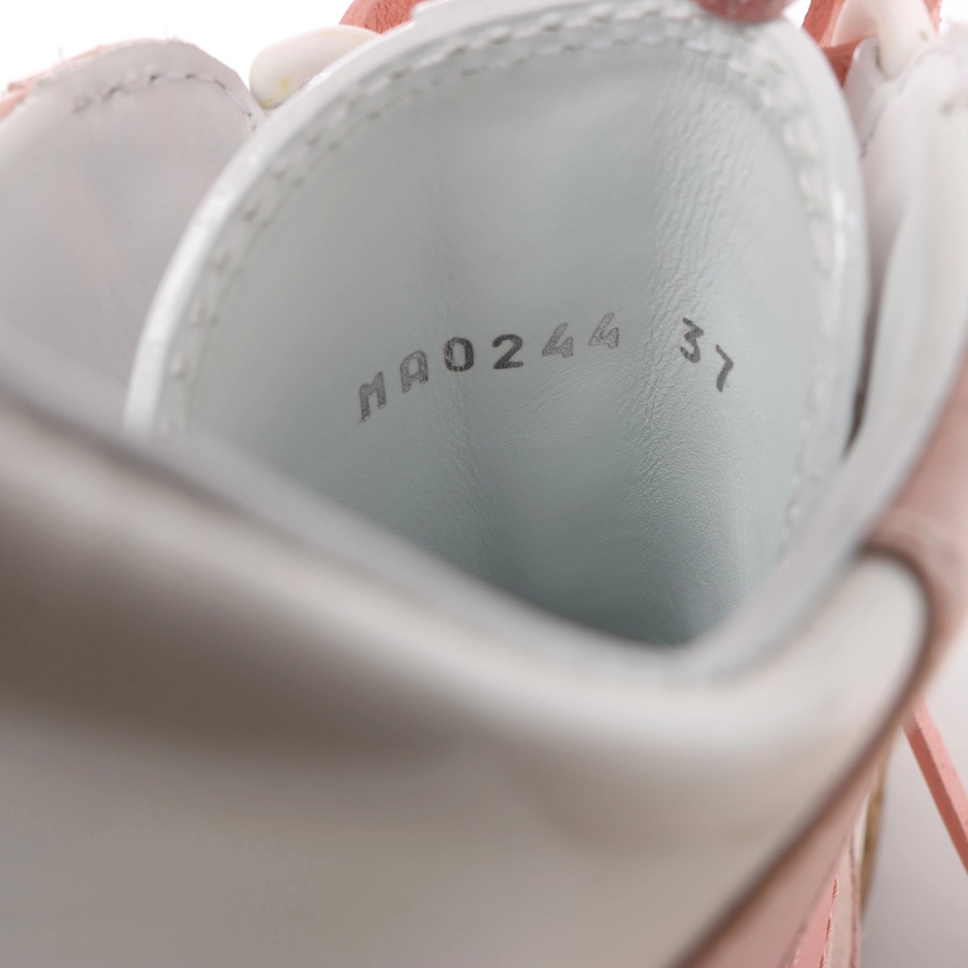 Louis Vuitton Laurier Line 24 years Leather & Suede Boots 37 Ladies' pink x white MA0244 LV Logo