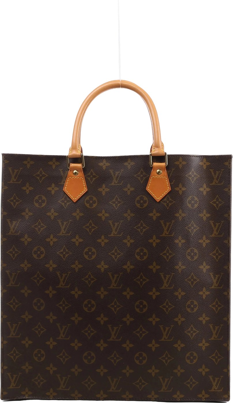 Louis Vuitton Sac Plat Monogram Canvas Handbag in Brown M51140