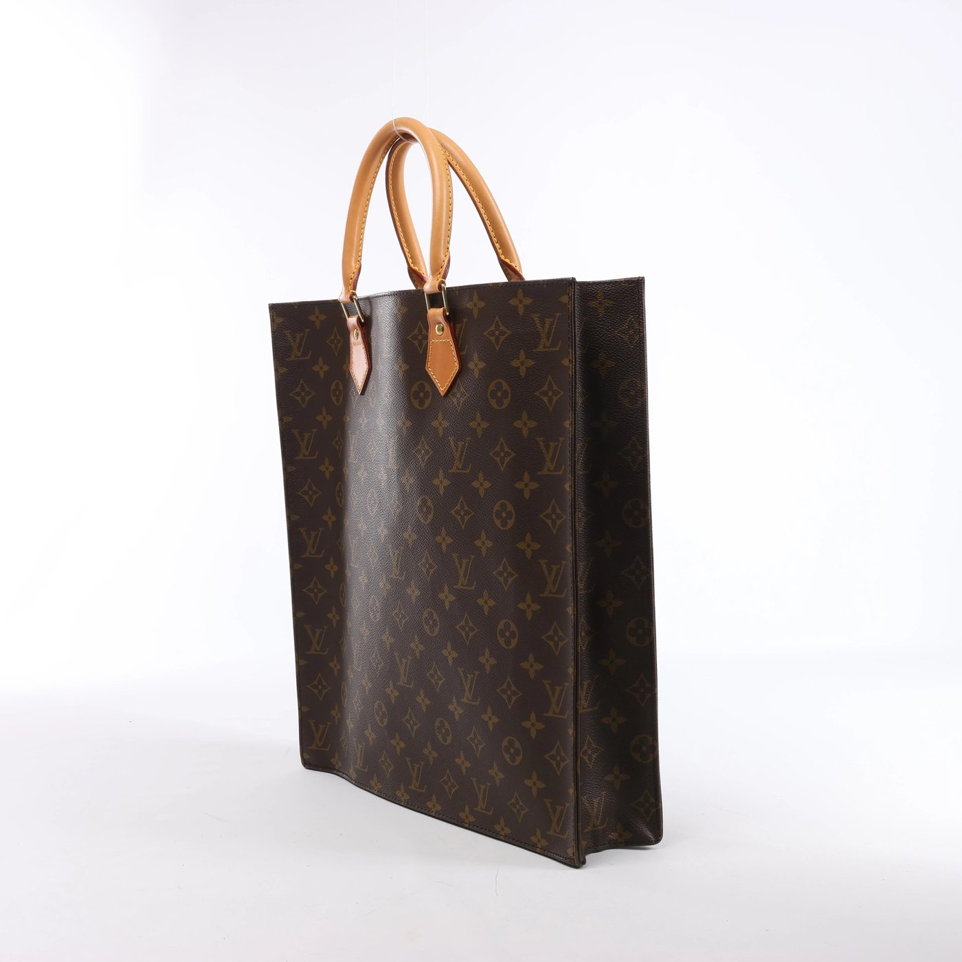 Louis Vuitton Sac Plat Monogram Canvas Handbag in Brown M51140