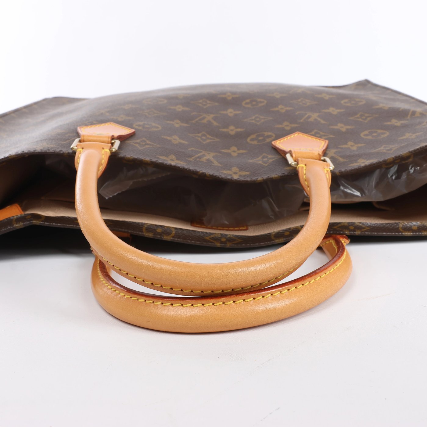 Louis Vuitton Sac Plat Monogram Canvas Handbag in Brown M51140