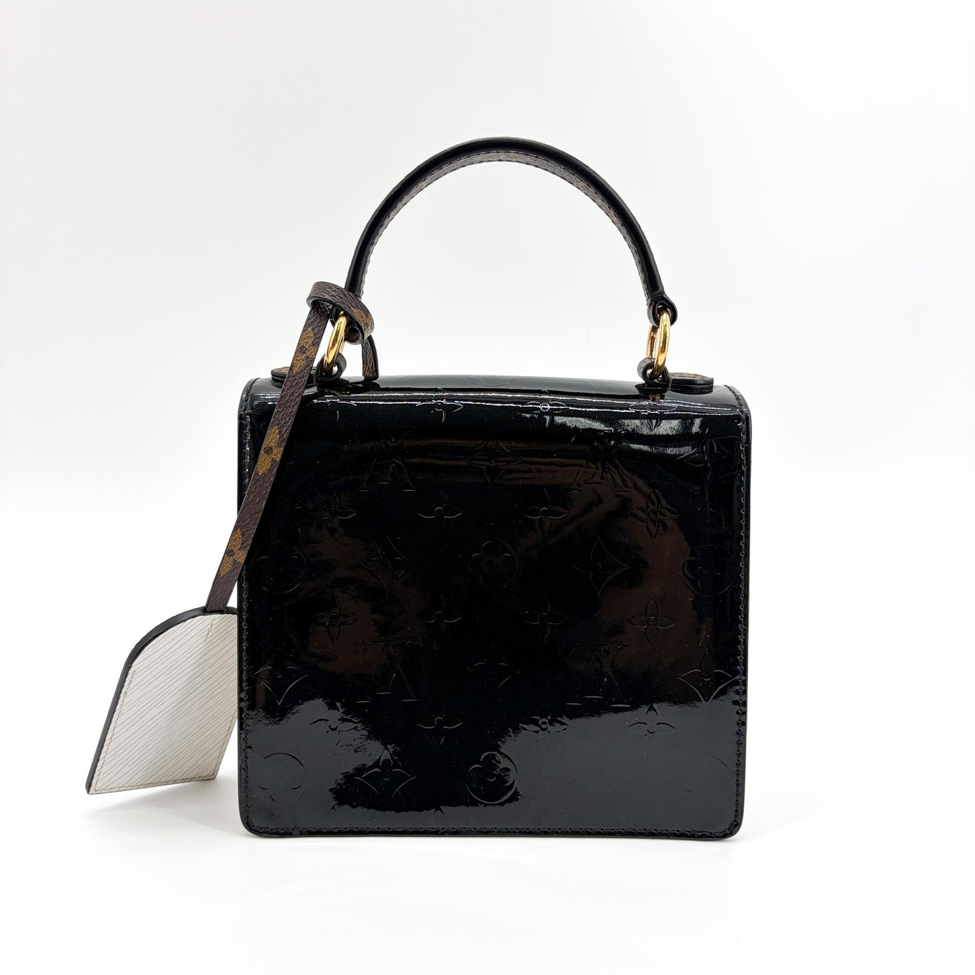 Louis Vuitton Spring Street NM Monogram Vernis with Monogram Canvas and Epi Leather