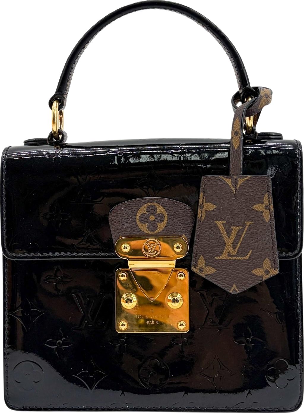 Louis Vuitton Spring Street NM Monogram Vernis with Monogram Canvas and Epi Leather