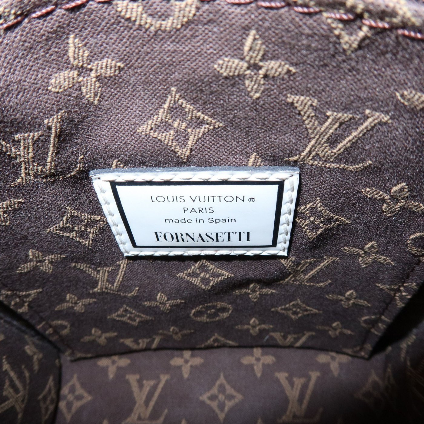 Louis Vuitton Petit Sac Plat Limited Edition Fornasetti Architettura Print Leather and Monogram Canvas