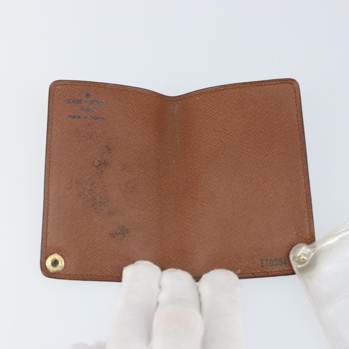 Louis Vuitton Porte Cartes Pression Card Case Monogram Canvas