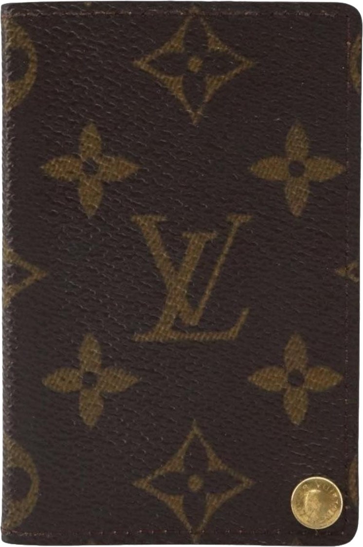 Louis Vuitton Porte Cartes Pression Card Case Monogram Canvas