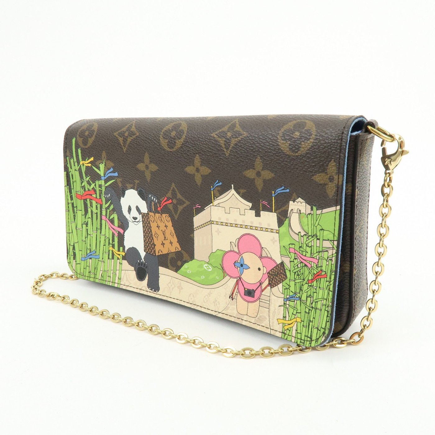 Louis Vuitton Felicie Pochette Limited Edition Vivienne Xmas Monogram Canvas