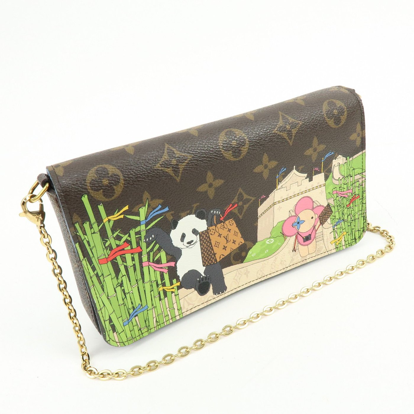 Louis Vuitton Felicie Pochette Limited Edition Vivienne Xmas Monogram Canvas