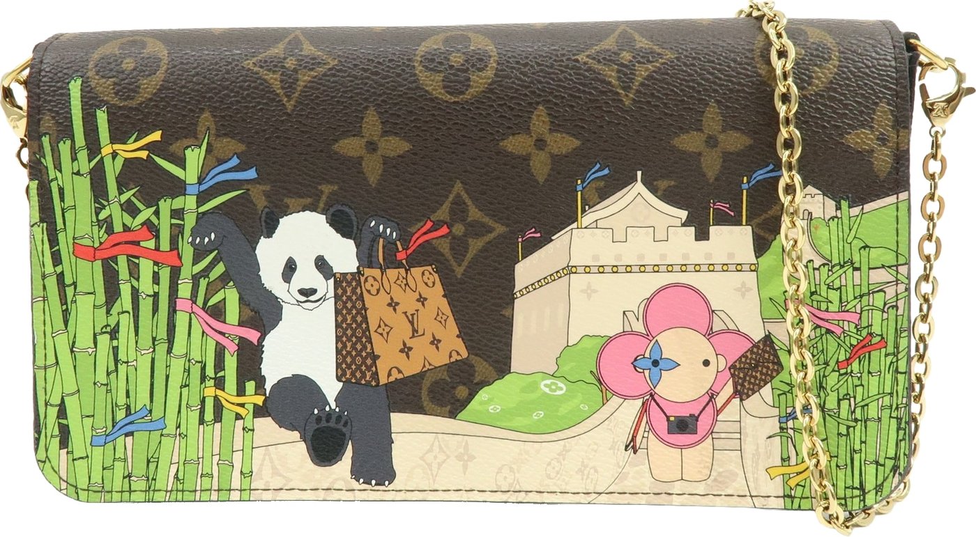 Louis Vuitton Felicie Pochette Limited Edition Vivienne Xmas Monogram Canvas