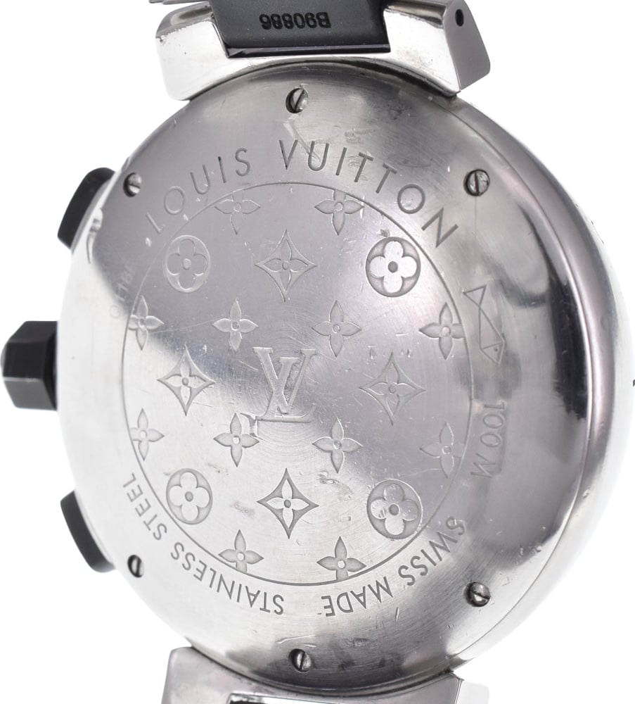Louis Vuitton Tambour Quartz Stainless Steel and Monogram Rubber 34