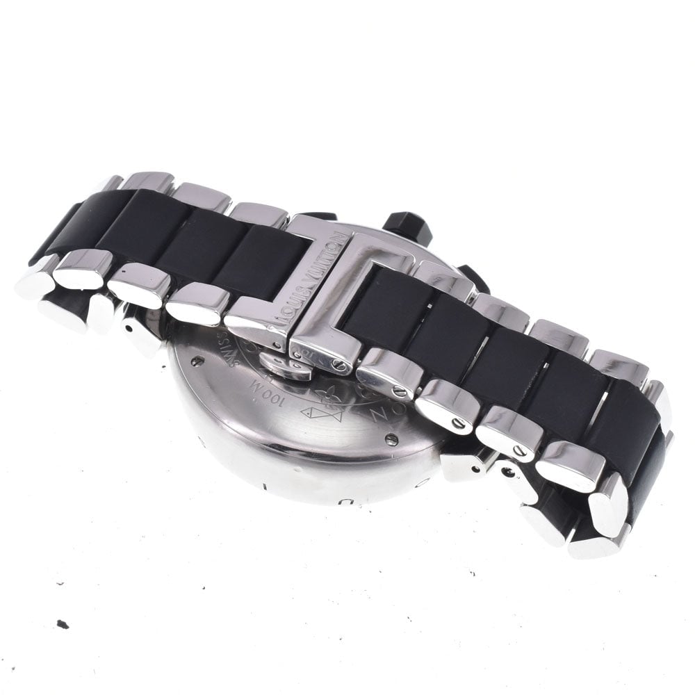 Louis Vuitton Tambour Quartz Stainless Steel and Monogram Rubber 34