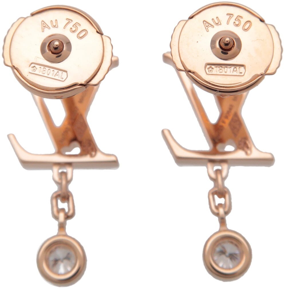 Louis Vuitton Idylle Blossom LV Ear Stud 18K Yellow Gold with Diamond
