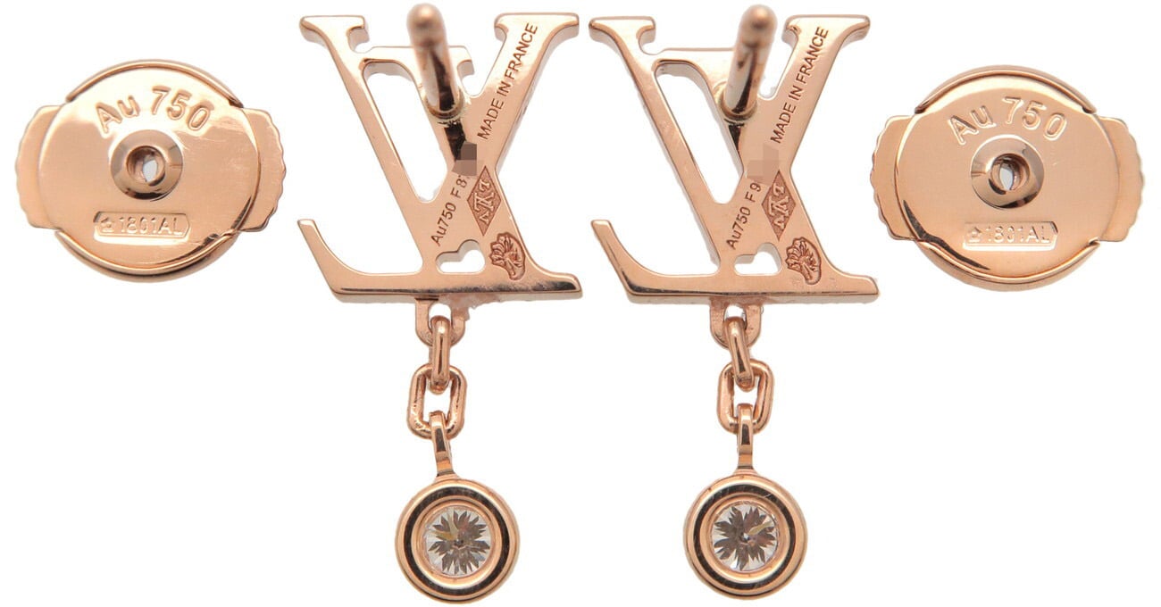 Louis Vuitton Idylle Blossom LV Ear Stud 18K Yellow Gold with Diamond