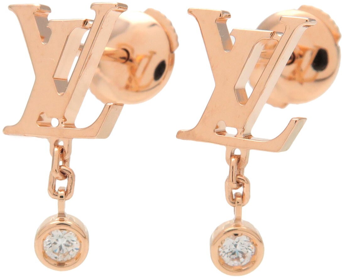 Louis Vuitton Idylle Blossom LV Ear Stud 18K Yellow Gold with Diamond