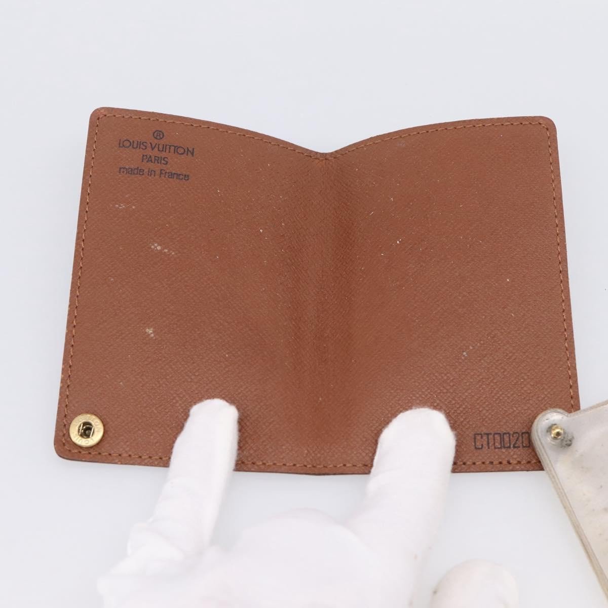 Louis Vuitton Porte Cartes Pression Card Case Monogram Canvas
