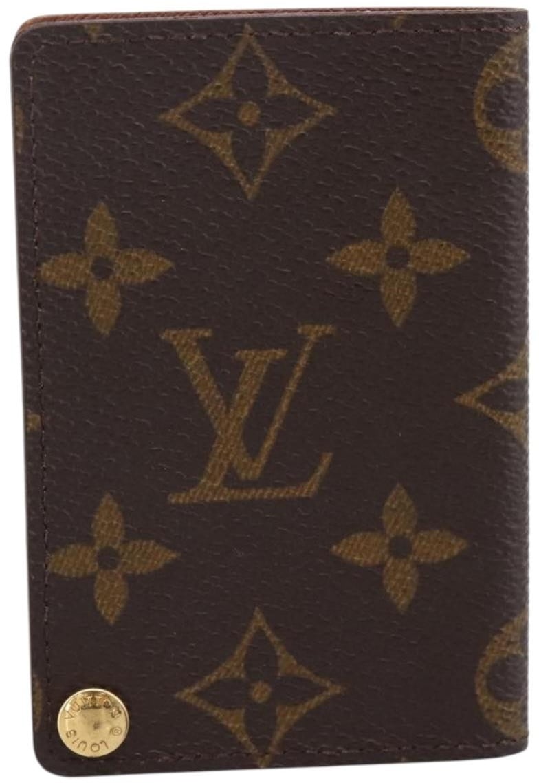 Louis Vuitton Porte Cartes Pression Card Case Monogram Canvas