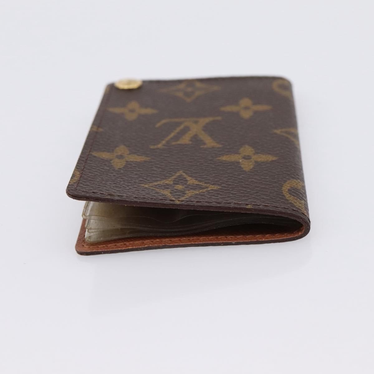 Louis Vuitton Porte Cartes Pression Card Case Monogram Canvas