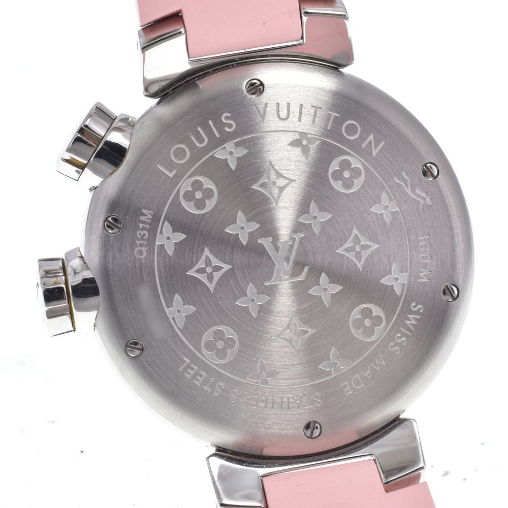 Louis Vuitton Tambour Quartz Stainless Steel and Monogram Rubber 34