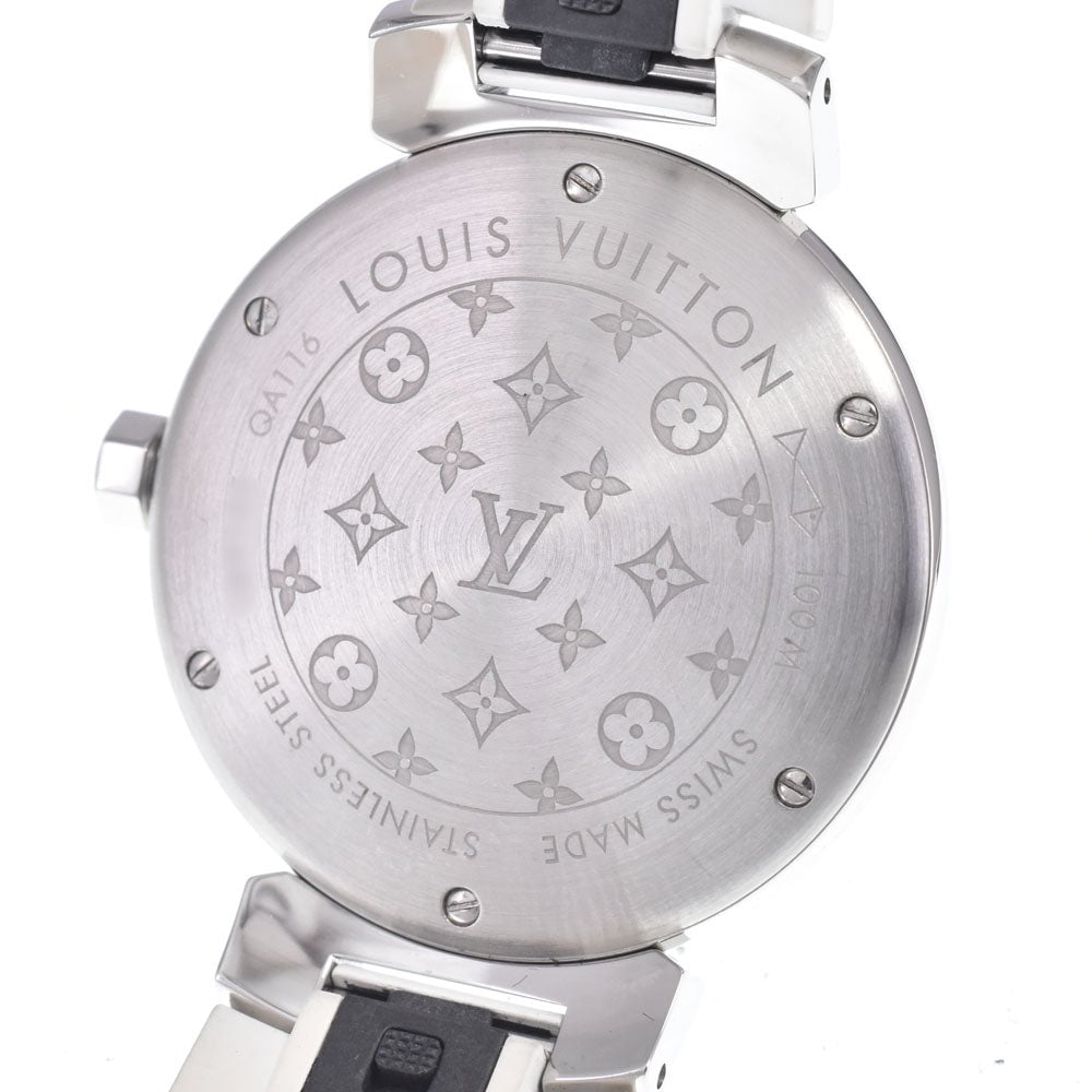 Louis Vuitton Tambour Quartz Stainless Steel and Monogram Rubber 34