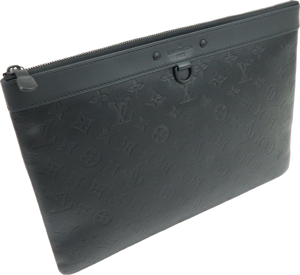 Louis Vuitton Discovery Pochette Monogram Shadow Leather GM