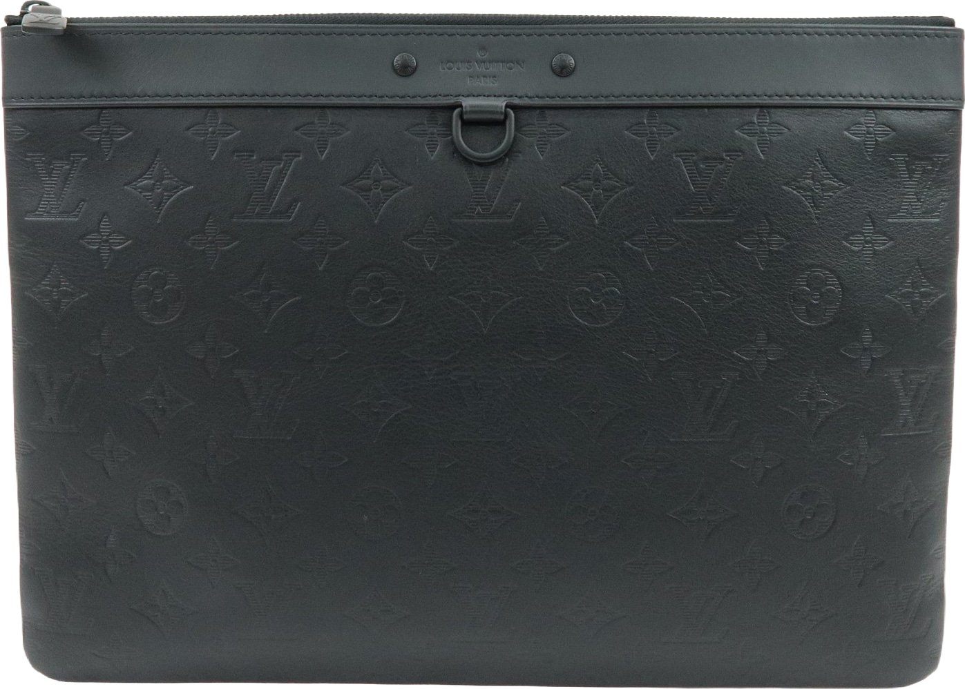 Louis Vuitton Discovery Pochette Monogram Shadow Leather GM