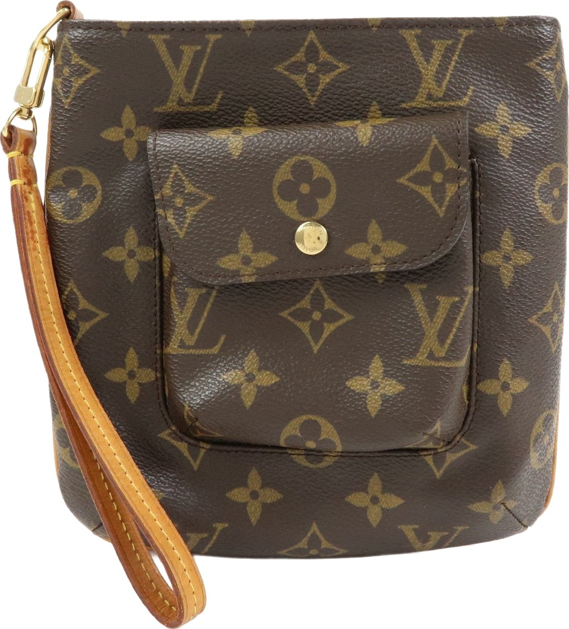 Louis Vuitton Partition Wristlet Clutch Monogram Canvas