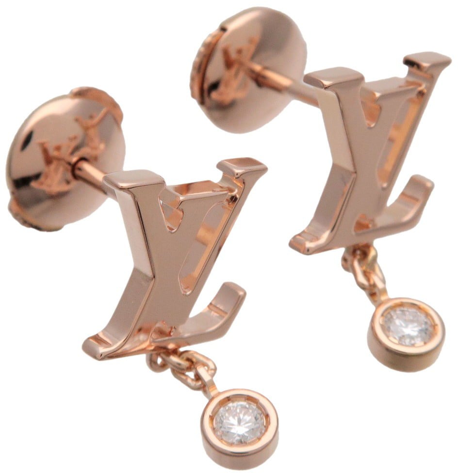 Louis Vuitton Idylle Blossom LV Ear Stud 18K Yellow Gold with Diamond