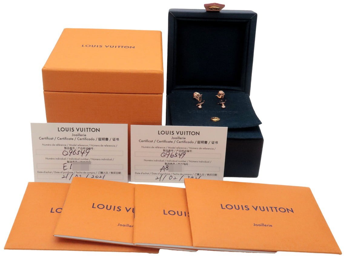 Louis Vuitton Idylle Blossom LV Ear Stud 18K Yellow Gold with Diamond
