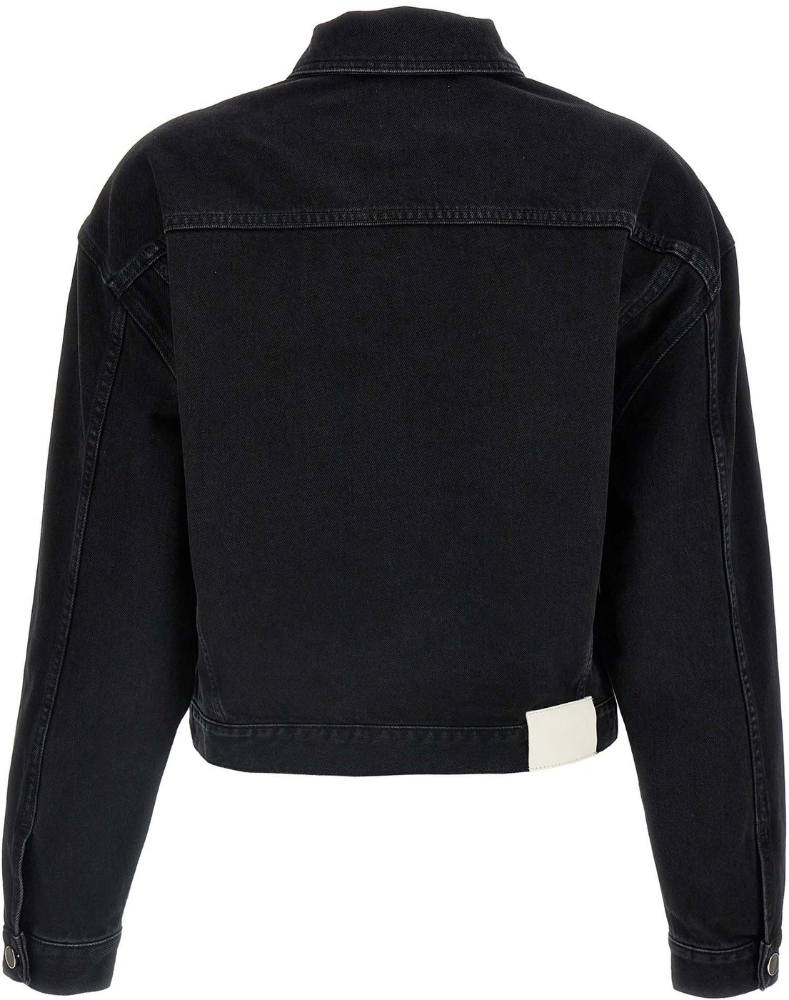 Loulou De Saison Black Organic Cotton Denim Jacket