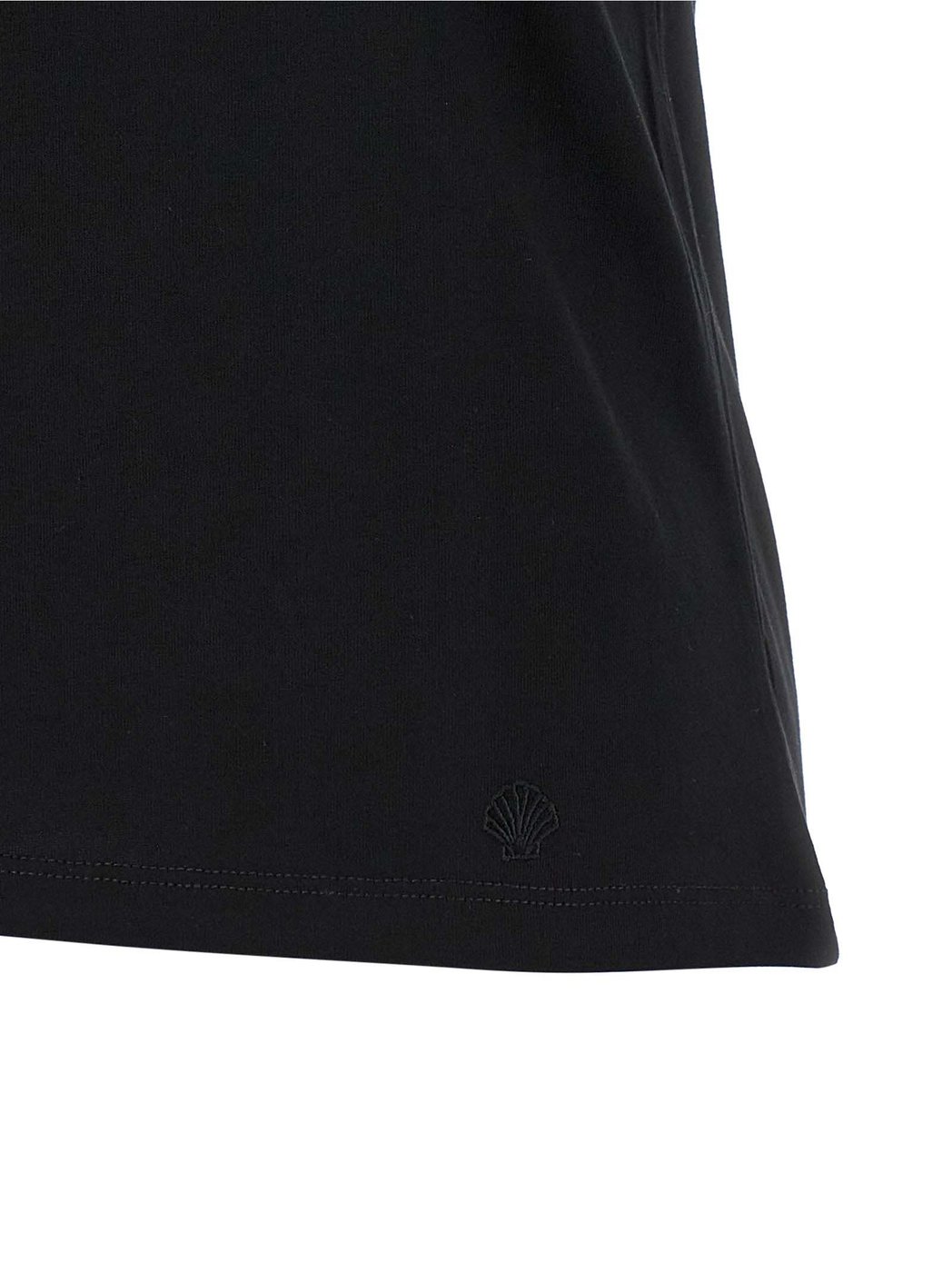 Loulou De Saison Black Cotton Sleeveles T-Shirt