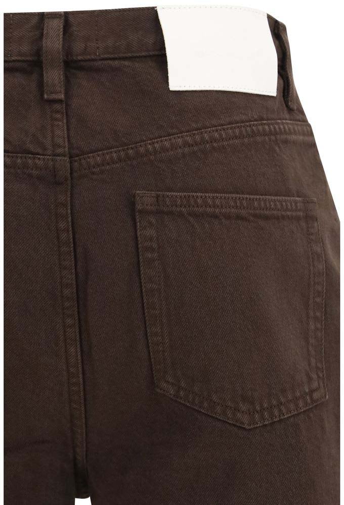 Loulou De Saison Brown Cotton Straight-Leg Jeans