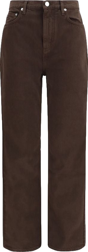 Loulou De Saison Brown Cotton Straight-Leg Jeans