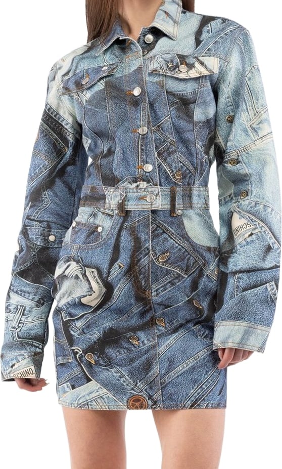 Love Moschino Multicolor Cotton Casual Dress