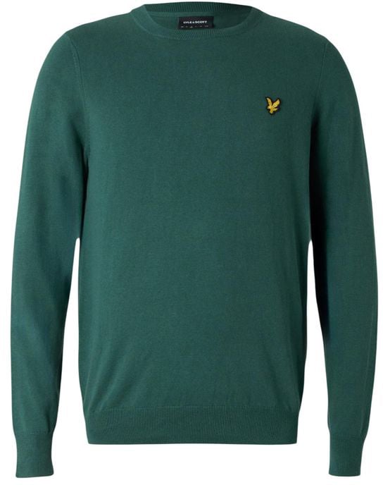 Lyle & Scott Green Cotton Sweater