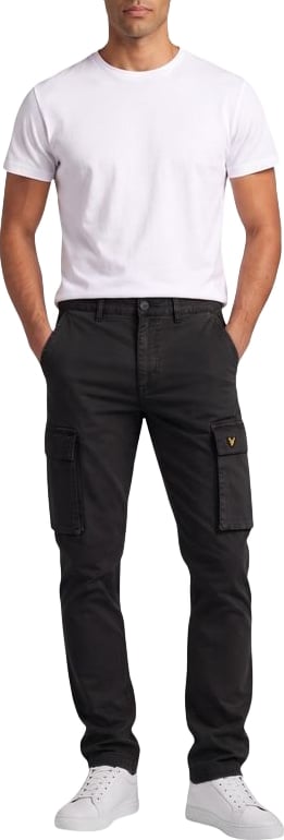 Lyle & Scott Black Cotton Cargo Pants