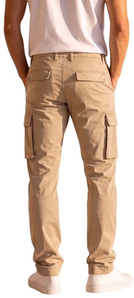 Lyle & Scott Beige Cotton Cargo Pants