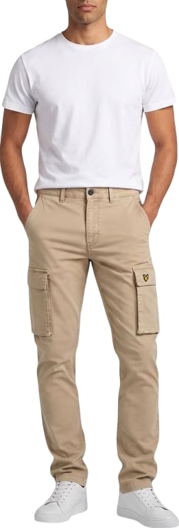 Lyle & Scott Beige Cotton Cargo Pants