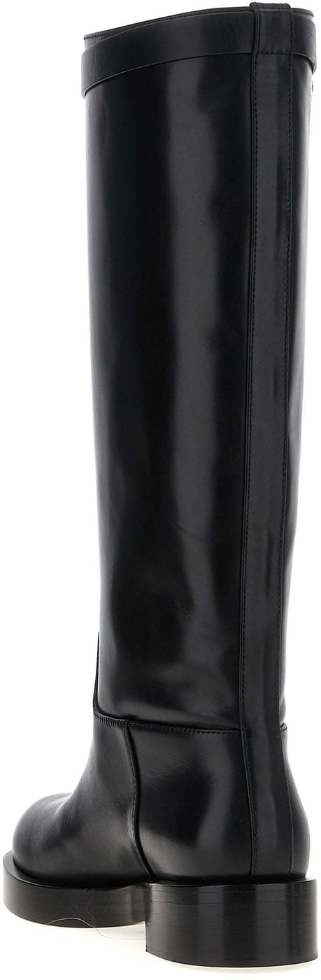 MACH & MACH Black Calfskin Over The Knee