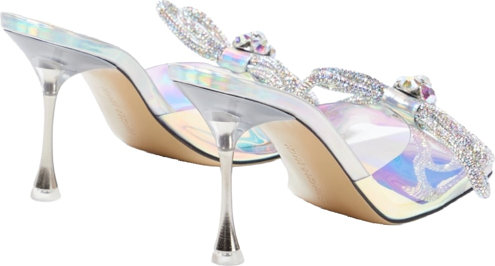 Mach & Mach Double Bow Iridescent Mules