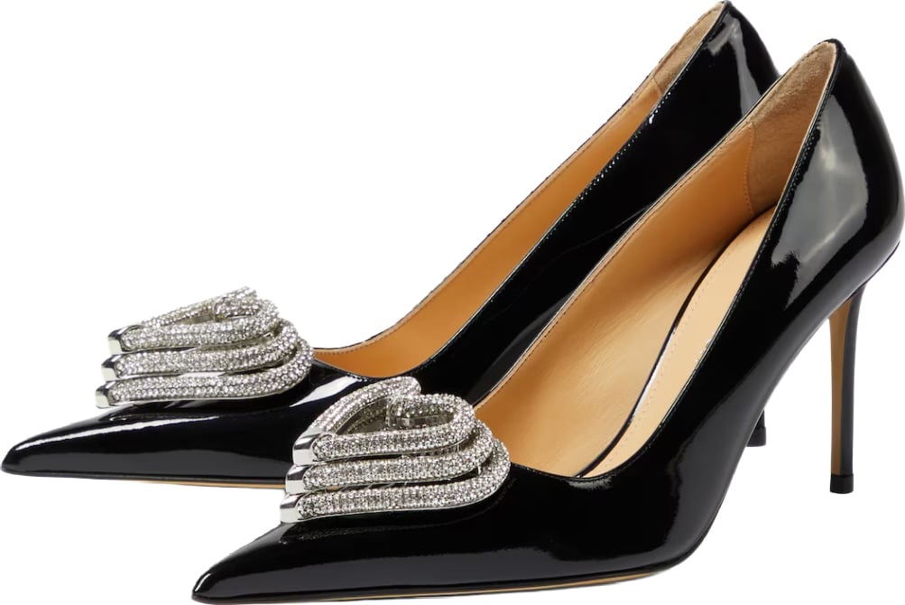 Mach & Mach Triple Heart Patent Pumps Black