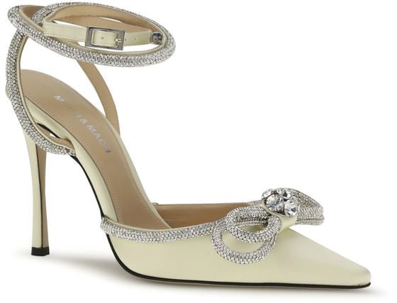 MACH & MACH Multicolor Silk High Heel Pumps