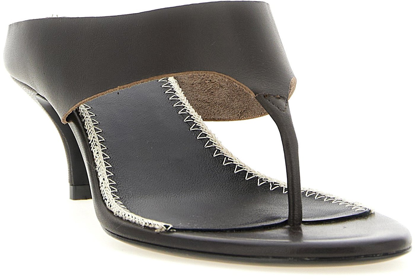 Magda Butrym Brown Leather Stiletto Heel Sandals