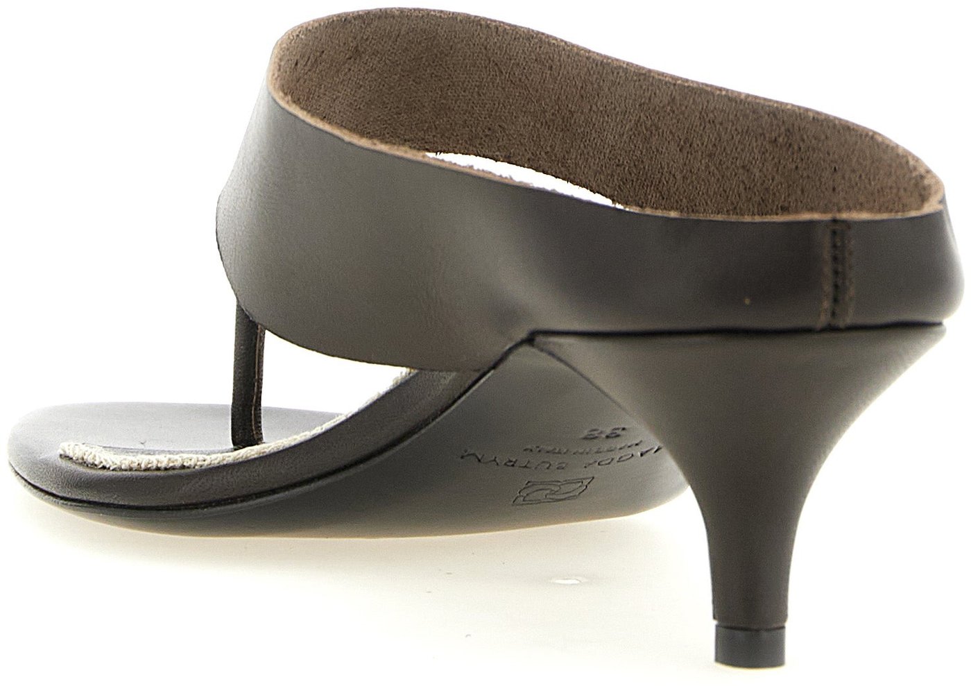 Magda Butrym Brown Leather Stiletto Heel Sandals