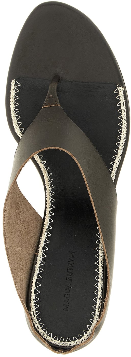 Magda Butrym Brown Leather Stiletto Heel Sandals