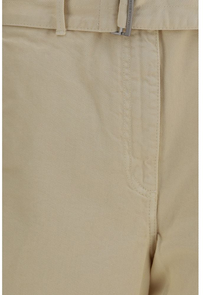 Magda Butrym Beige Cotton Casual Pants