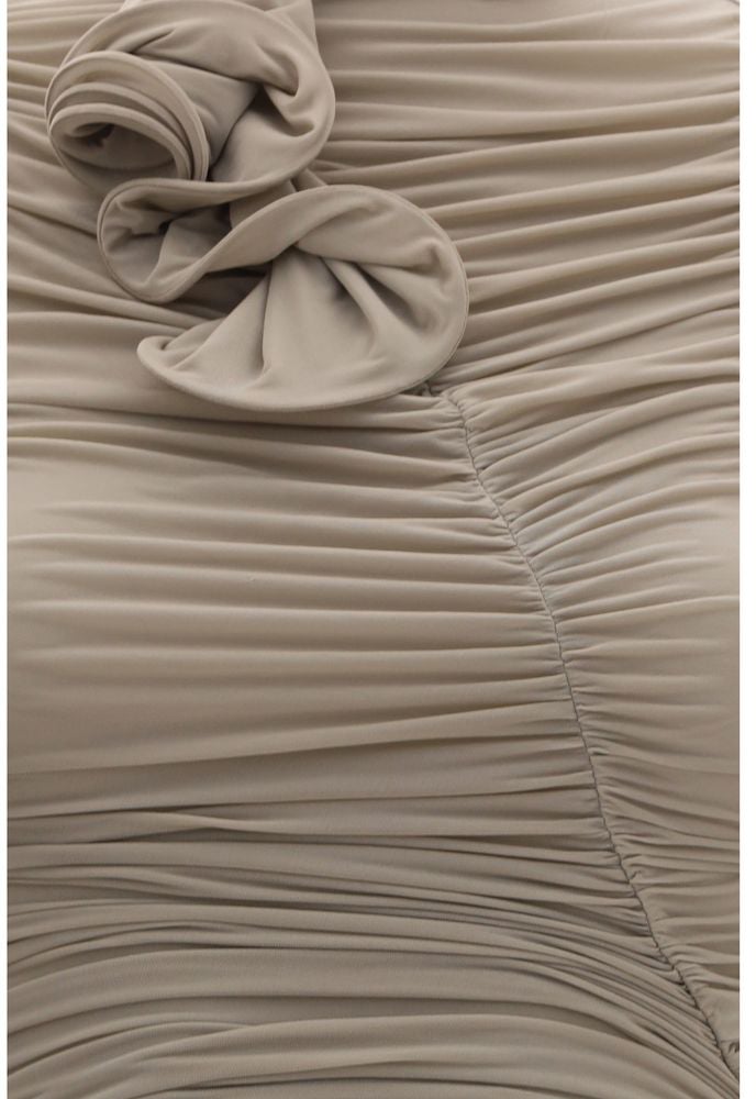 Magda Butrym Beige Copper Cocktail Dress