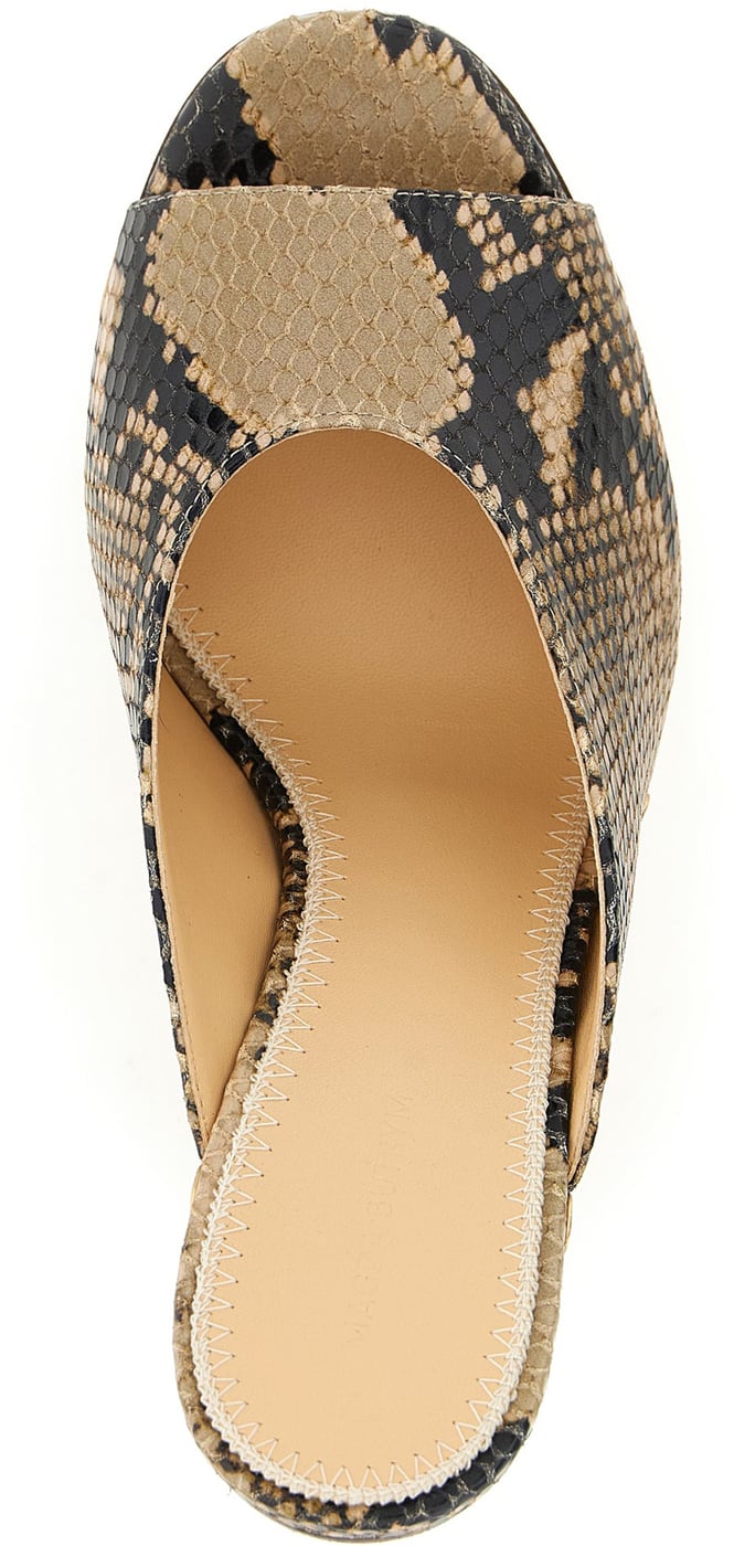 Magda Butrym Brown Calfskin Wedge Sandals