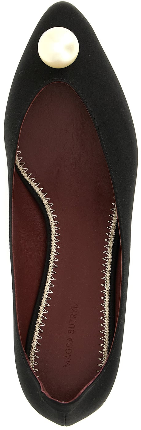 Magda Butrym Black Viscose Mid Heel Pumps